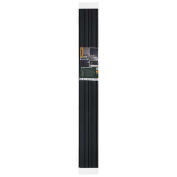 Lattenwand Decowall Acoustic Blend lava eiken, combinatie van verschillende breedtes, 260x30cm, 2 stuks (1.56m2)
