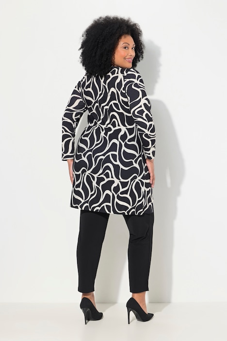 Longshirt, bedruckt, A-Linie, Rundhals, Lanarm
