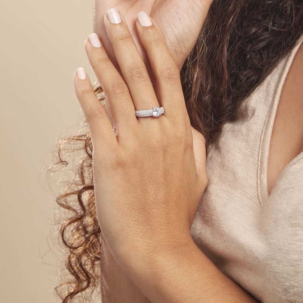 Bague Marilyn Argent Blanc Oxyde De Zirconium