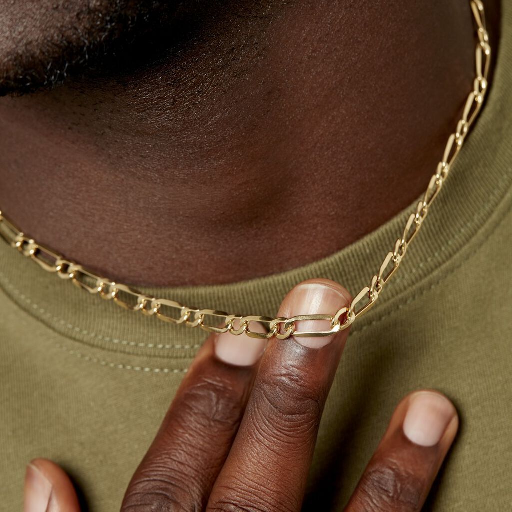 Chaîne Kholoudae Maille Alternée 1/1 Or Jaune