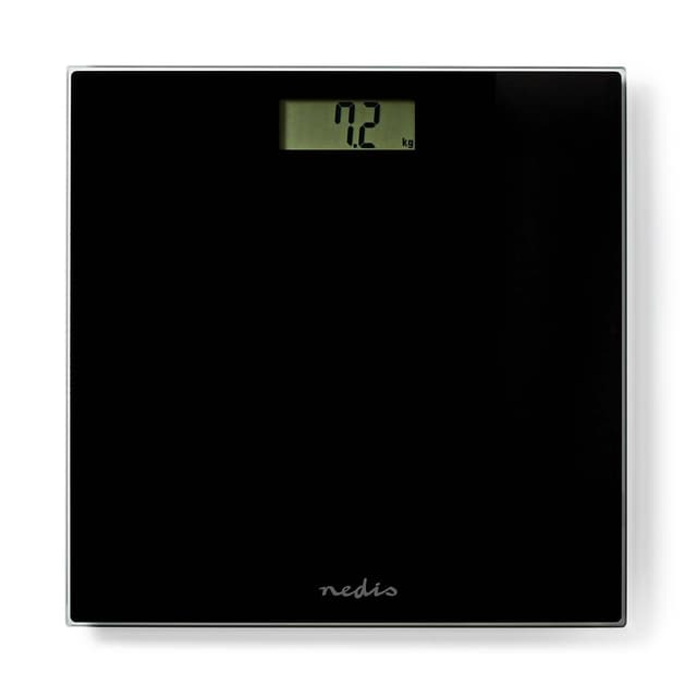 Nedis Personvægt | Digital | Sort | Hærdet Glas | Maksimal vejekapacitet: 150 kg