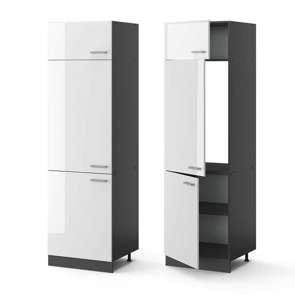 VICCO Küchenschrank Kühlumbauschrank 60 cm R-Line Anthrazit