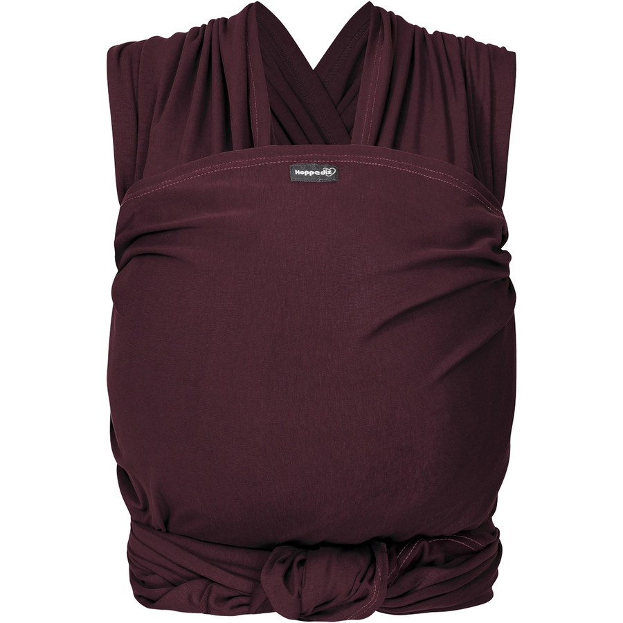 Hoppediz Babytragetuch Elastisches Tragetuch aubergine
