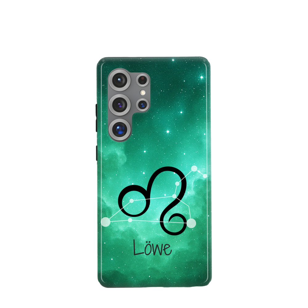 Samsung Galaxy S25 Ultra Hybrid (Kunststoff / Gummi) Hülle Löwe 2 - Grün