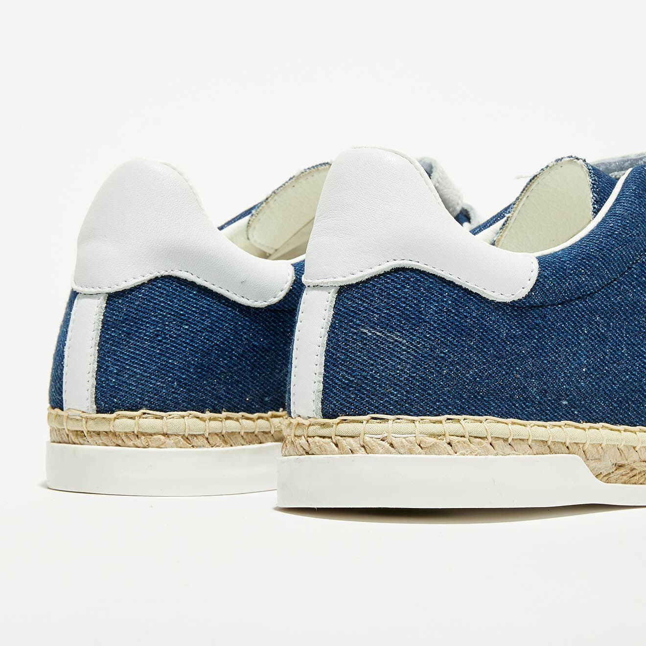 Canal Saint Martin Baskets espadrilles en Cuir Lancry jean