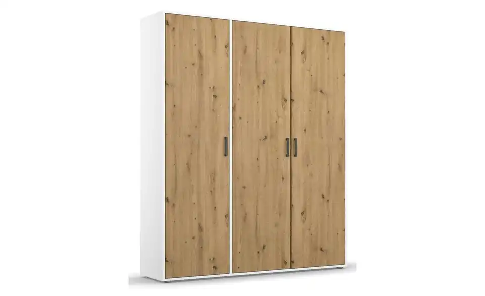 Drehtürenschrank Absetzung: Weiß 140 cm 3 Stück