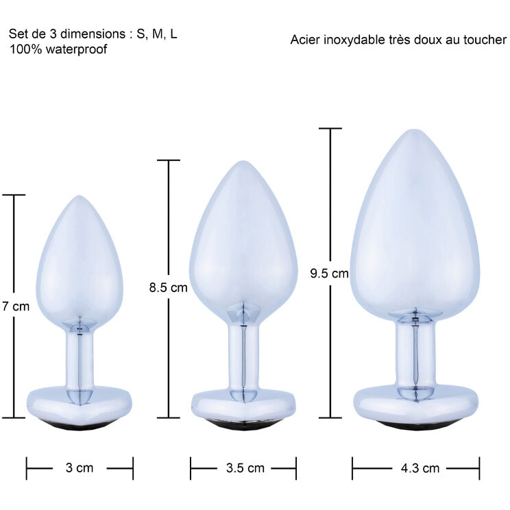 Trio de plugs anaux  - Acier inoxydable