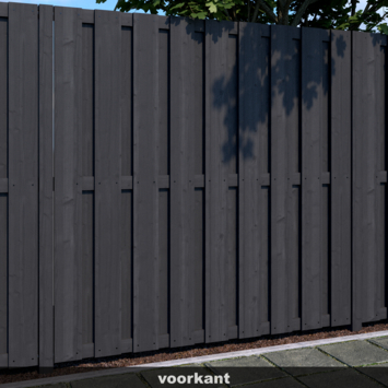 Schutting Royal grenen ca. 180 x 180 cm antraciet
