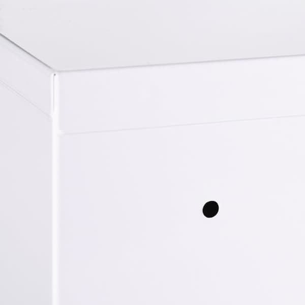 Apotekskap Veggmontert Låsbar 2 Nøkler Stål Hvit 40X15X53,5Cm