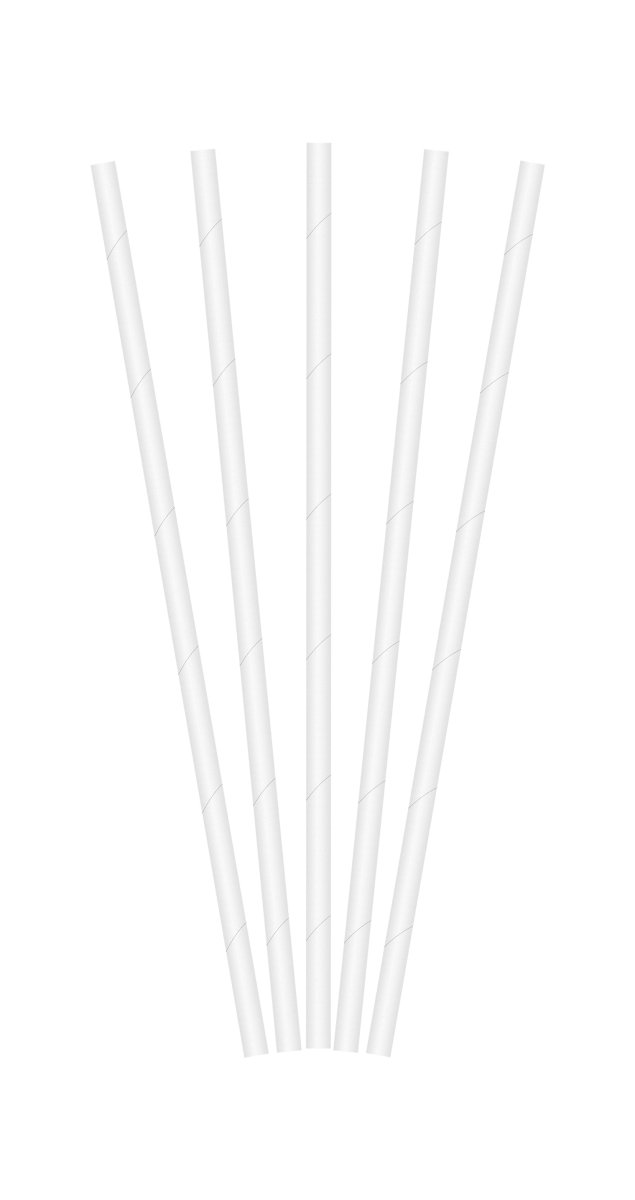 Witte Rietjes Papieren 19,7cm 100st