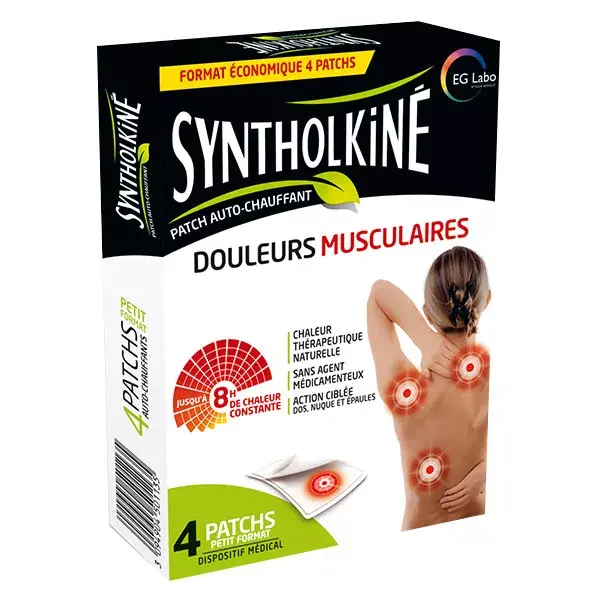 Adesivo térmico SyntholKiné para costas, pescoço e ombros (4 unidades)