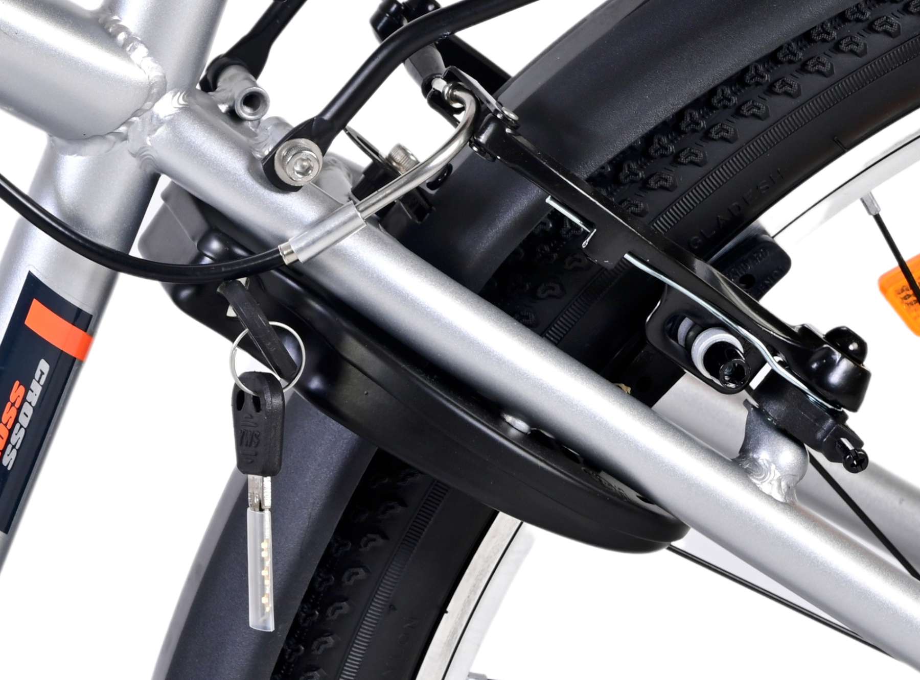 TPFSports Cross Kinderfahrrad - Jungen - 2 Handbremsen - 18 Gänge - 24 Zoll - Grau