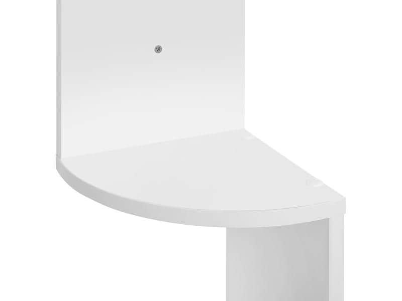 VASAGLE Wandregal mit 5 Ebenen 20 x 127.5 cm, Weiss Eckregal in Holzoptik
