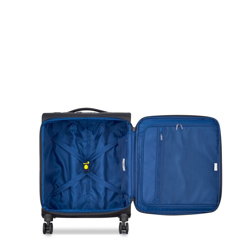Valise cabine souple Brochant 3 Slim 55 cm Noir Profond