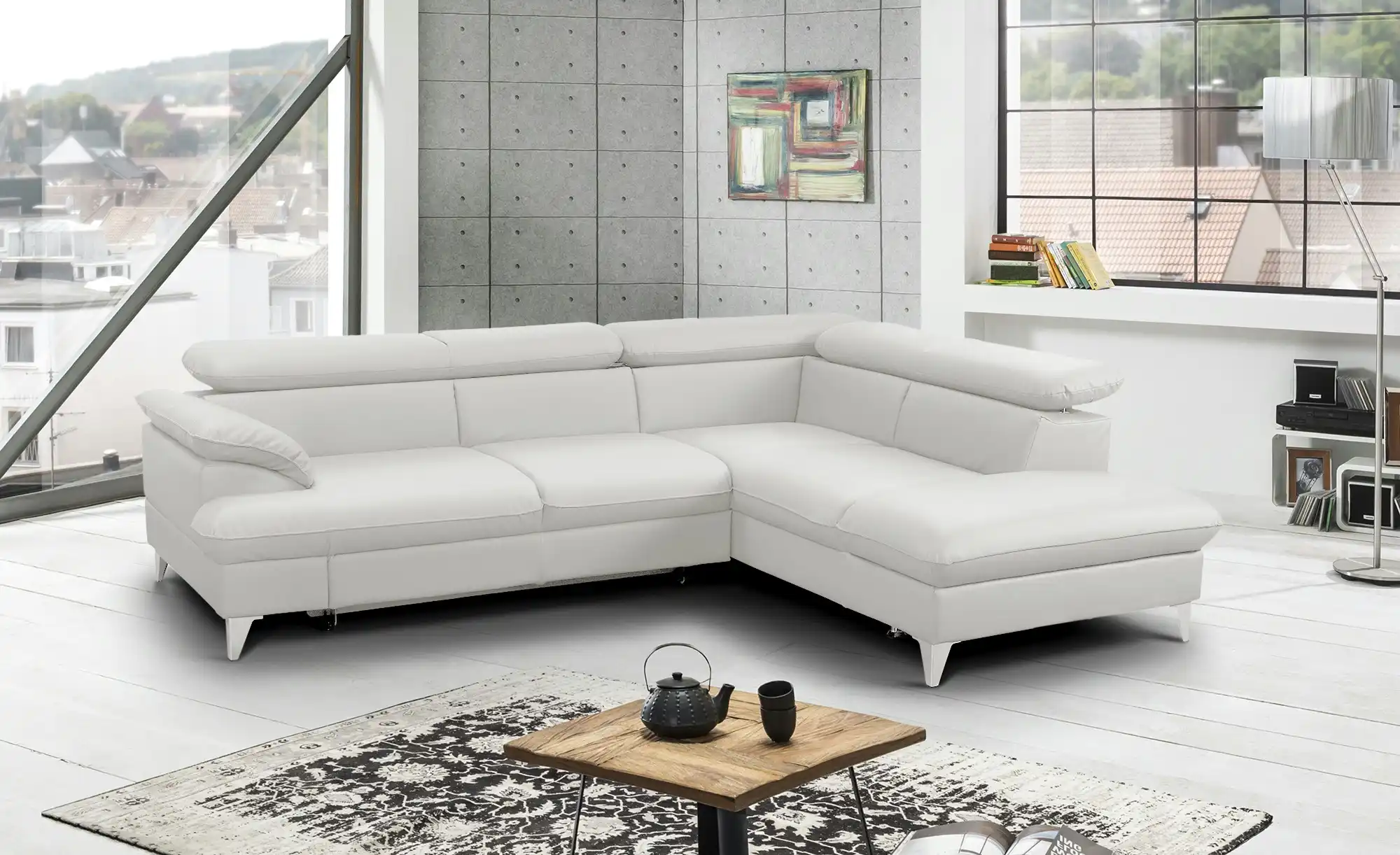 uno Ecksofa aus Kunstleder David