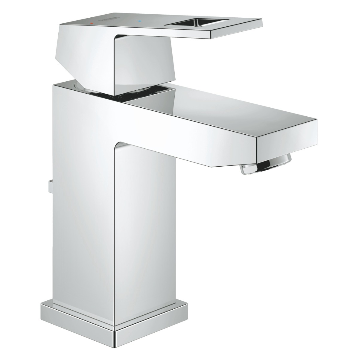 Grohe Eurocube 1-gats wastafelkraan S-size met waste chroom