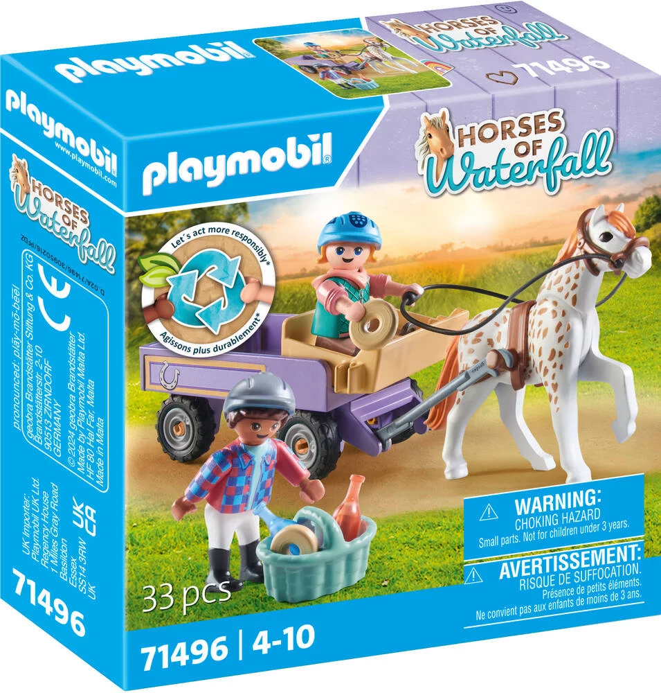 ENFANTS AVEC CALECHE ET PONEY - 71496