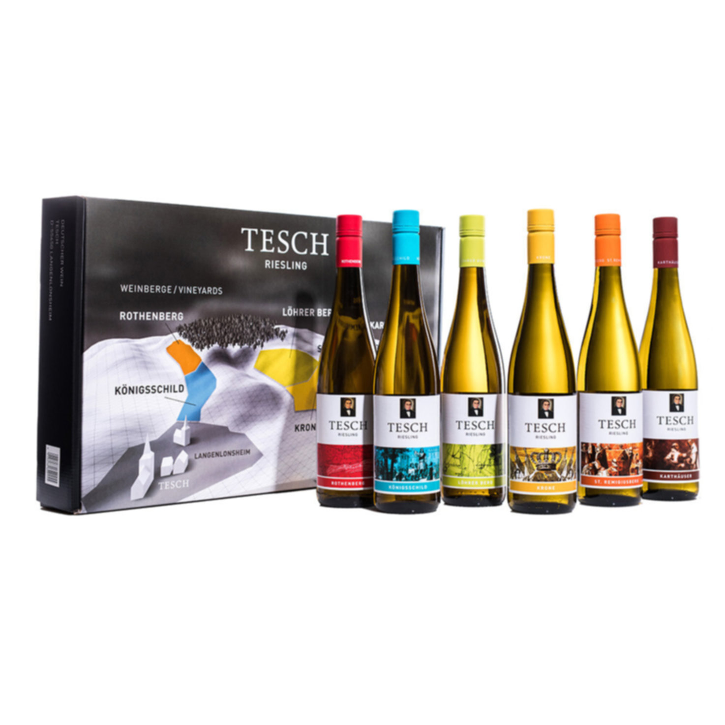 Riesling-Box Weinberge Weingut Tesch 6x75cl -450cl