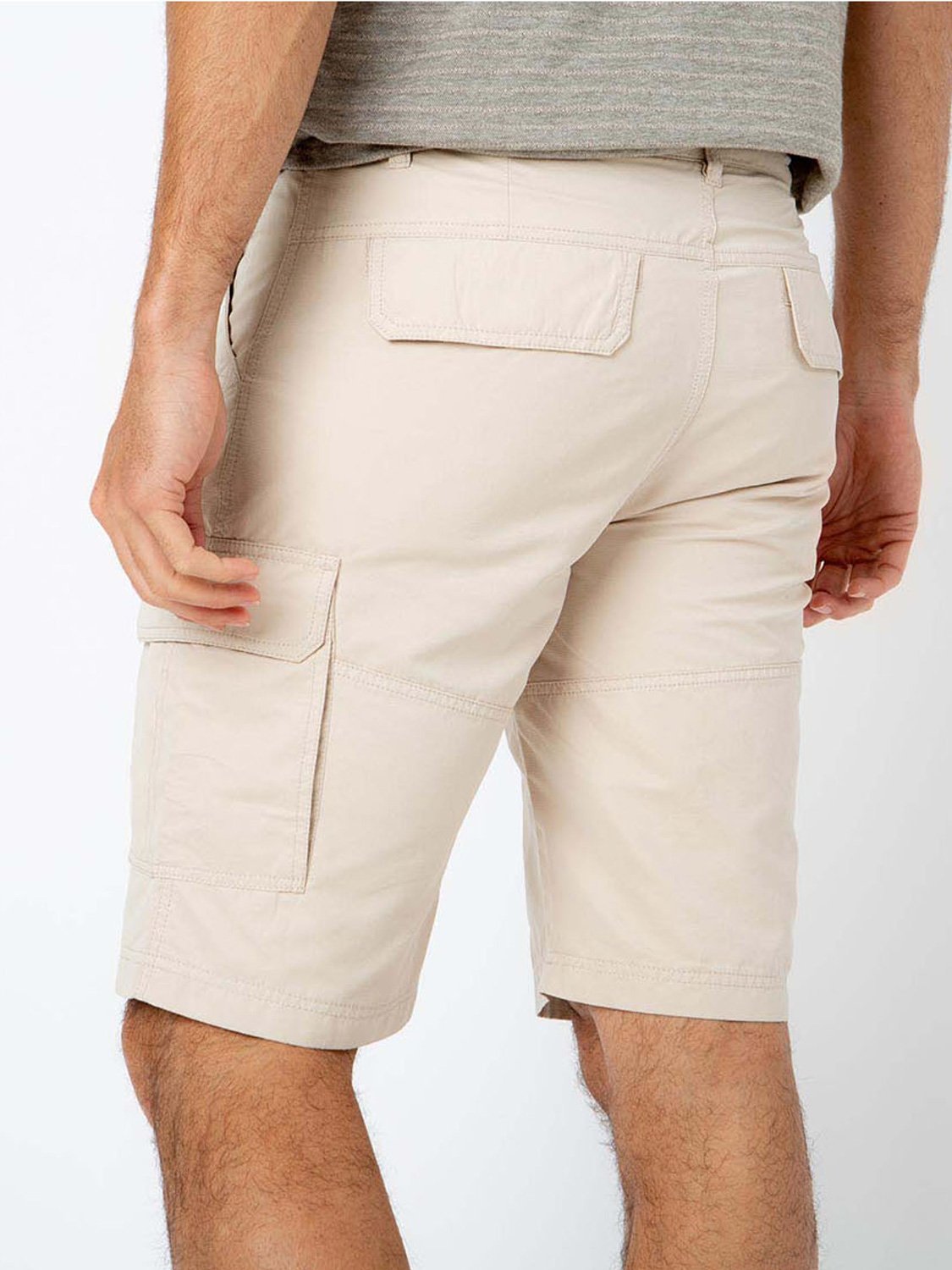 Bermuda Homme Ceinture Semi-Elastiquée Beige