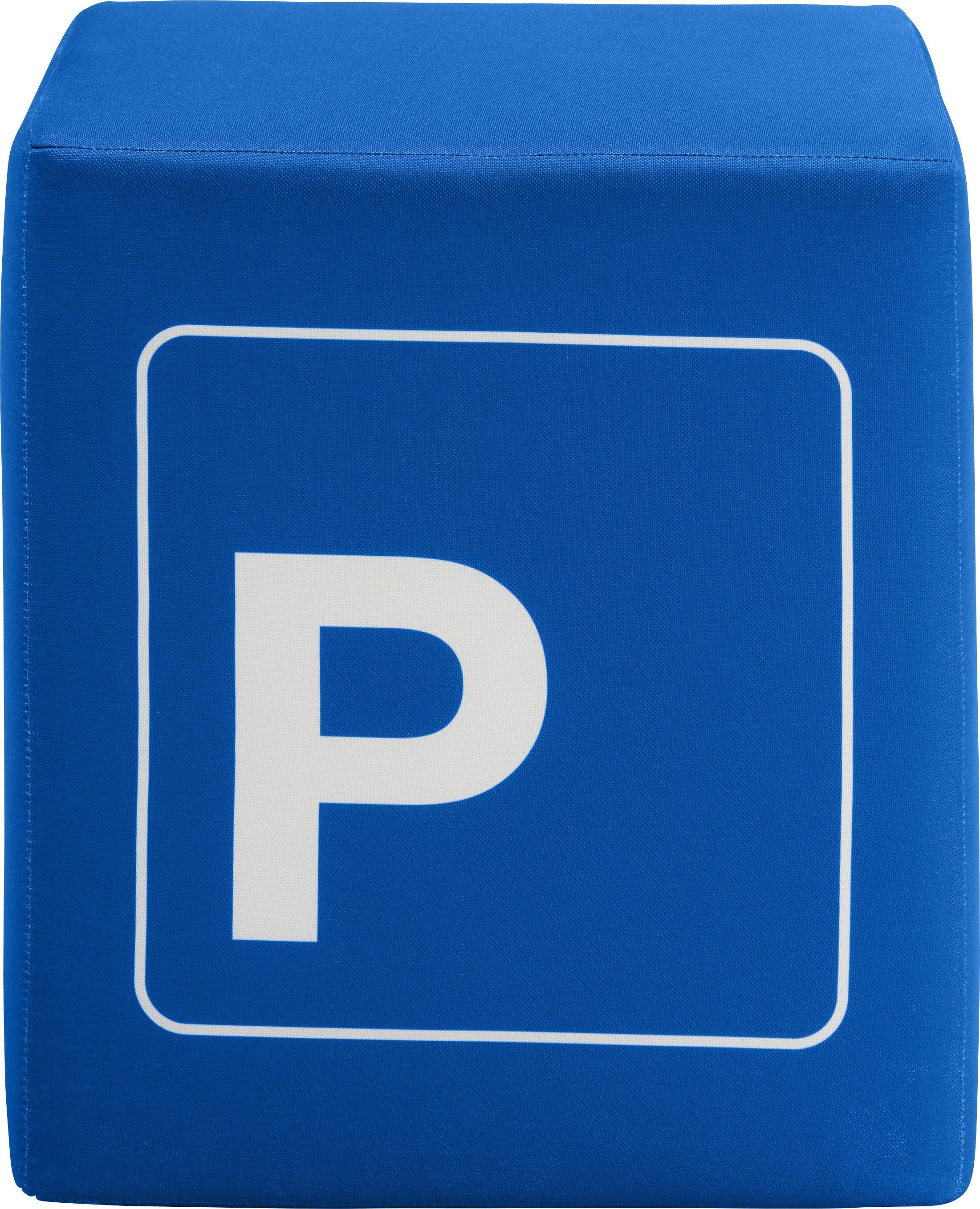 SE-PICTO Hocker St Sawana, blau - Blau / B: 42.0 cm x T: 42.0 cm x H: 46.0 cm