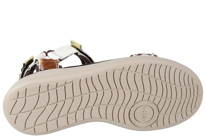 WODEN LINE SANDAL I TEKSTIL MED KO PRINT