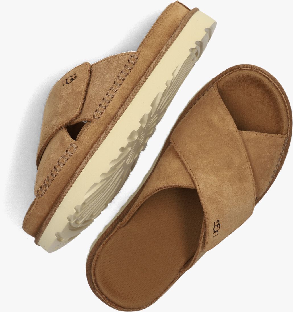 UGG cognac ugg slippers w goldenstar cross slide