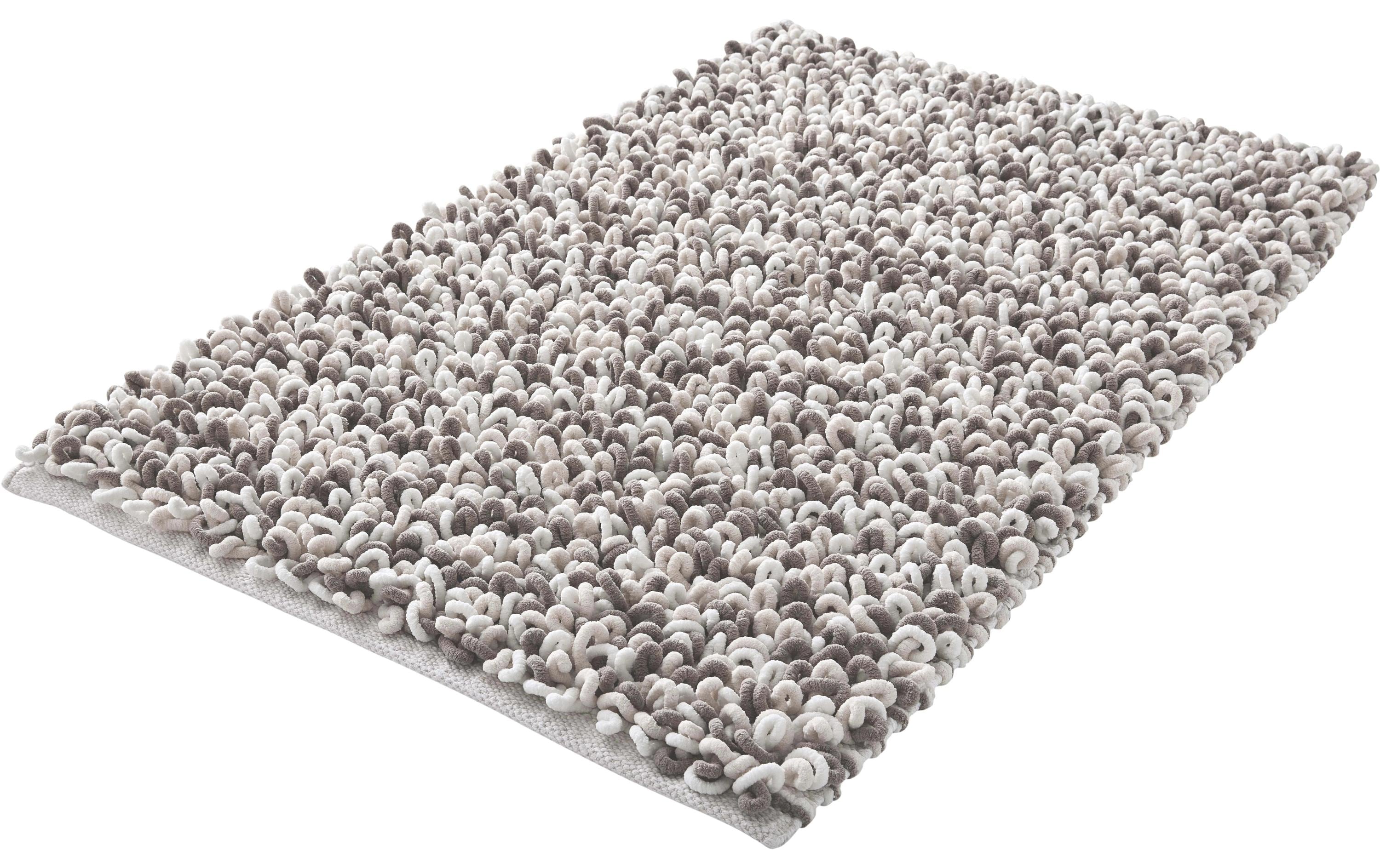 Badteppich Sling 60 x 90 cm, Braun/WeissBadvorleger