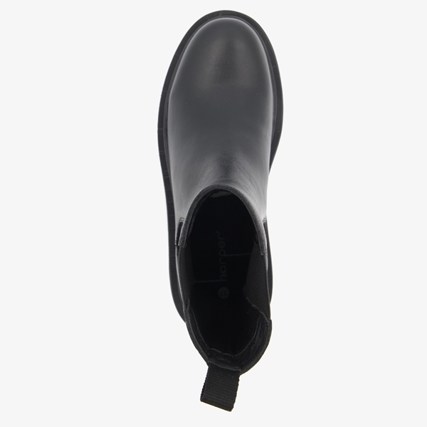 Harper leren dames Chelsea boots zwart