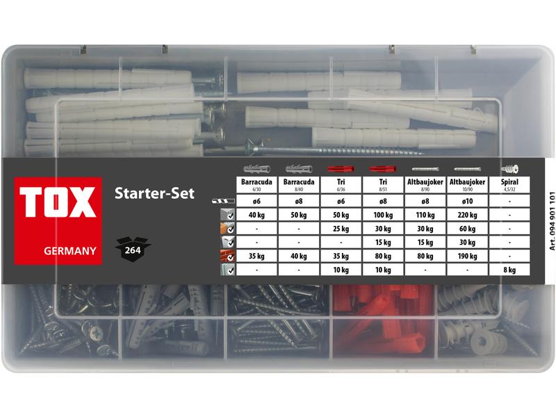 Tox-Dübel Dübel Starter Set 264 Stück Dübel Sortiment Starter Set