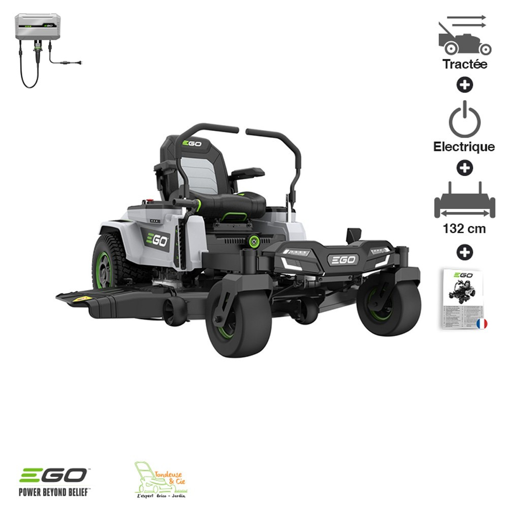 Tondeuse à gazon autoportée à batterie largeur de coupe 132 cm zero turn zt5201e-l egopower