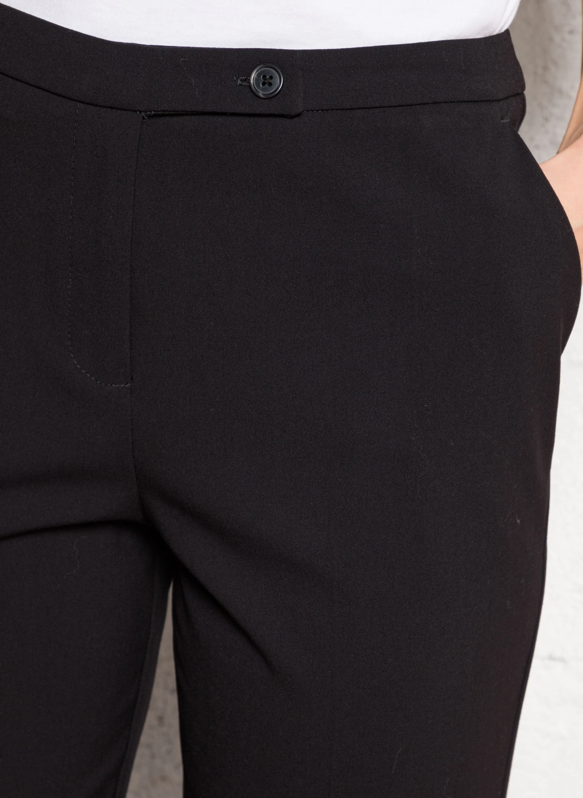 PENNY - Pantalon droit taille mi-haute | Noir