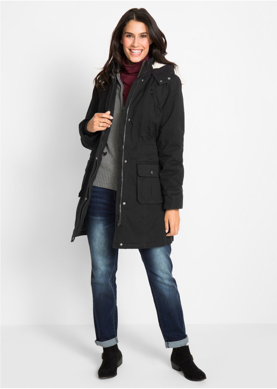 Parka en coton rembourrée