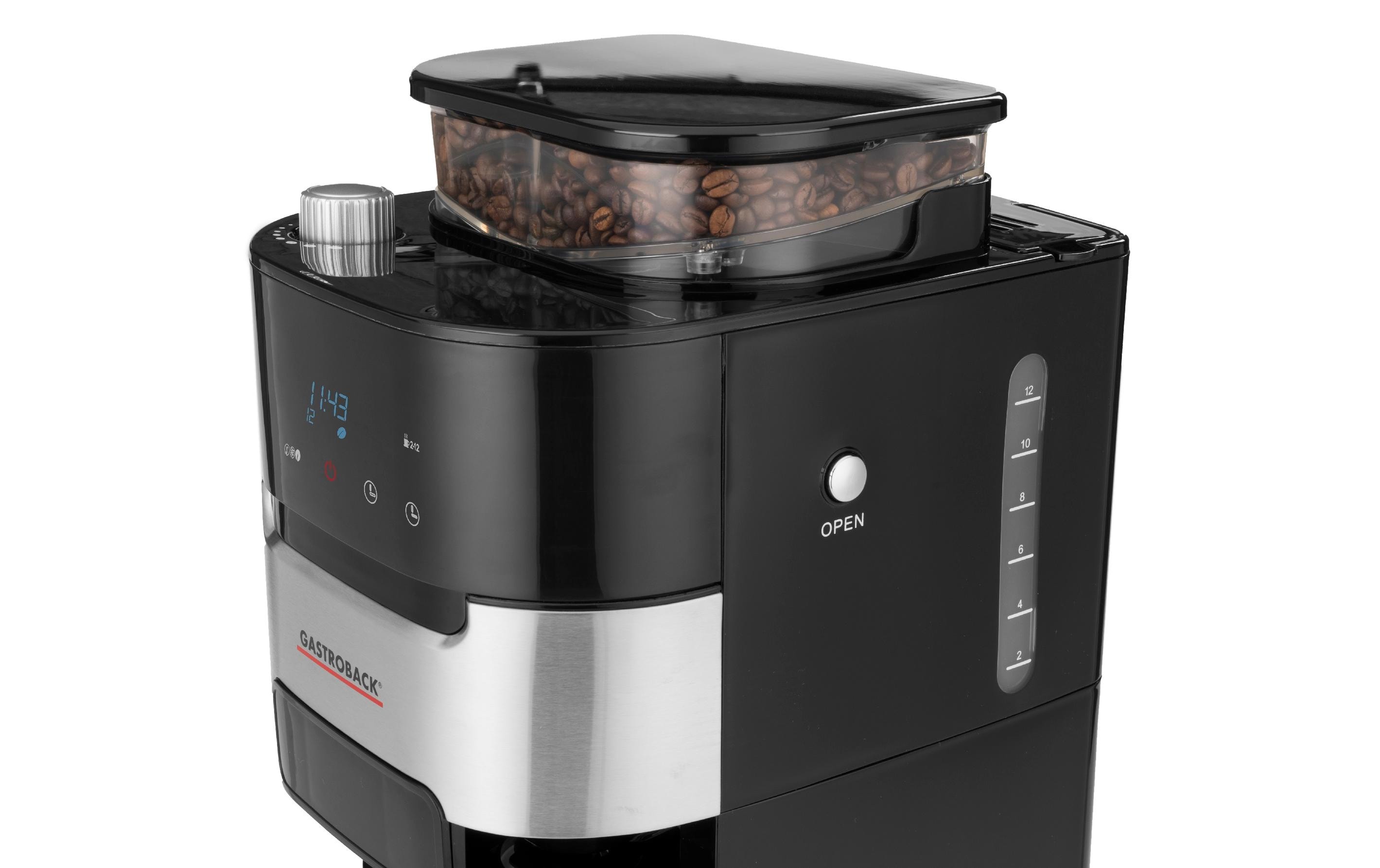 Filterkaffeemaschine Grind & Brew Pro Thermo Schwarz/Silber<br>Kaffeemaschine mit integriertem Mahlwerk