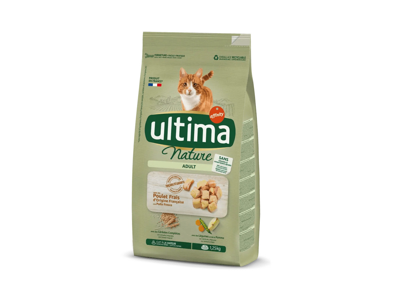 RAÇÃO PARA GATO ULTIMA NATURE COM FRANGO 1.25KG