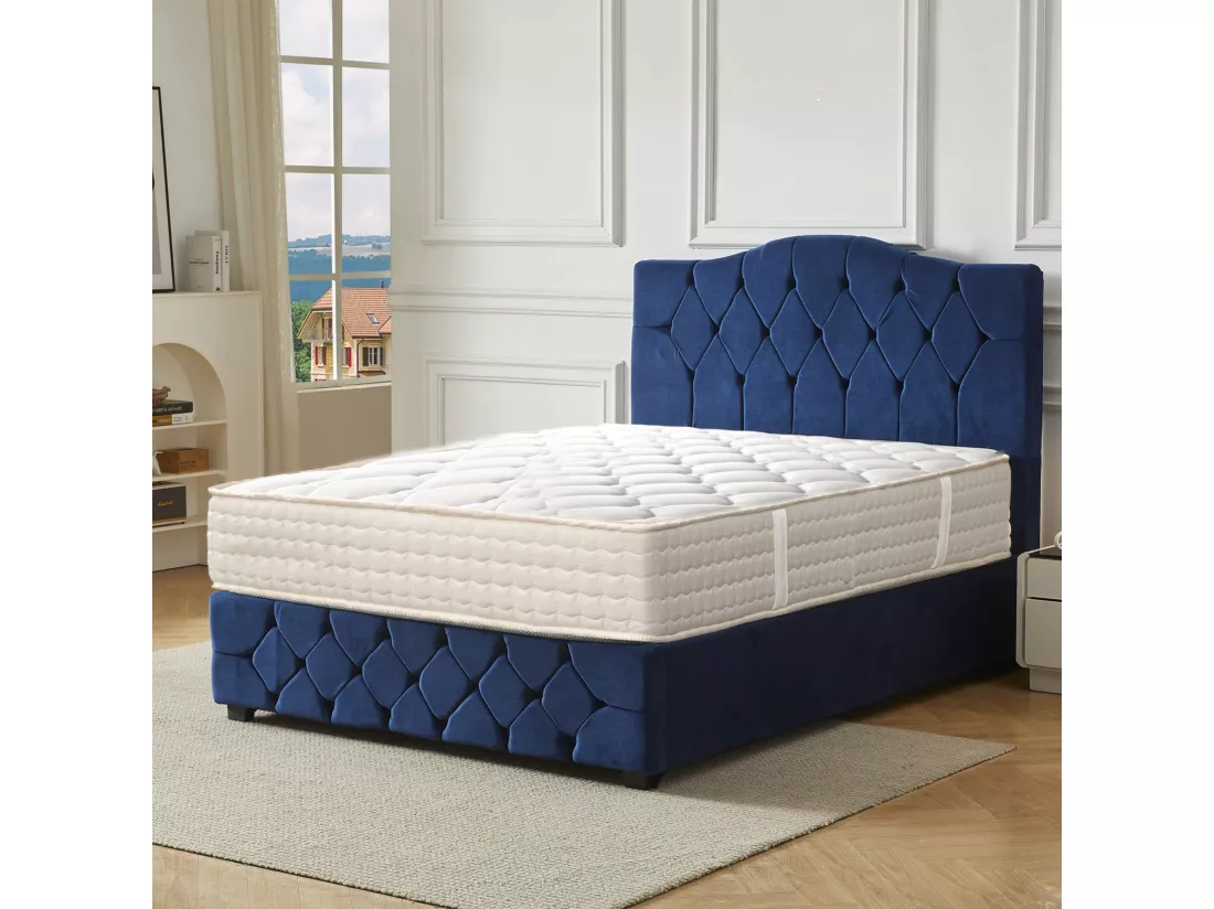 Matelas réversible DENIA 180x200 cm, en mousse haute densité, indépendance du couchage, ferme, face été/hiver, épaisseur 20 cm
