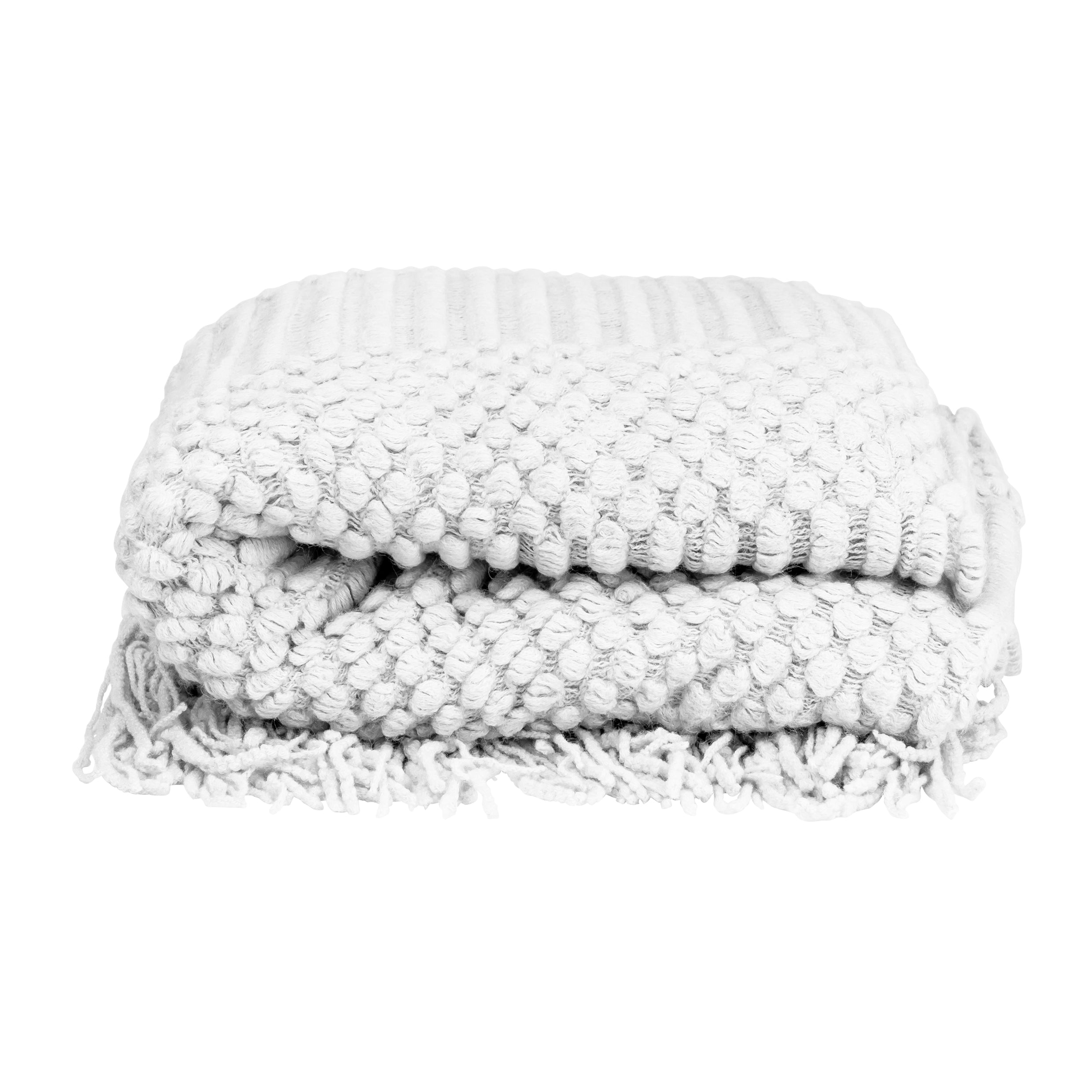 QUVIO Plaid  - 220 x 127 cm - Polyester - Grijs