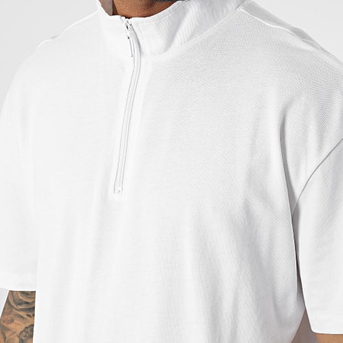 Polo A Manches Courtes Boxy Zip Pique TB4910 Blanc