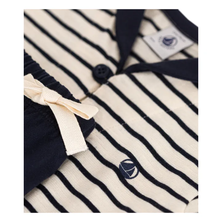 Petit Bateau Ensemble Monloup Jersey Flammé | Bleu marine
