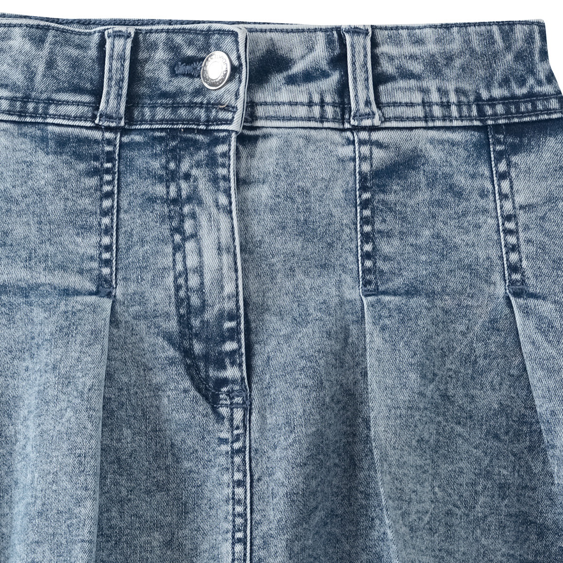 Beatwear Mädchen Jeansrock mit Falten hellblau