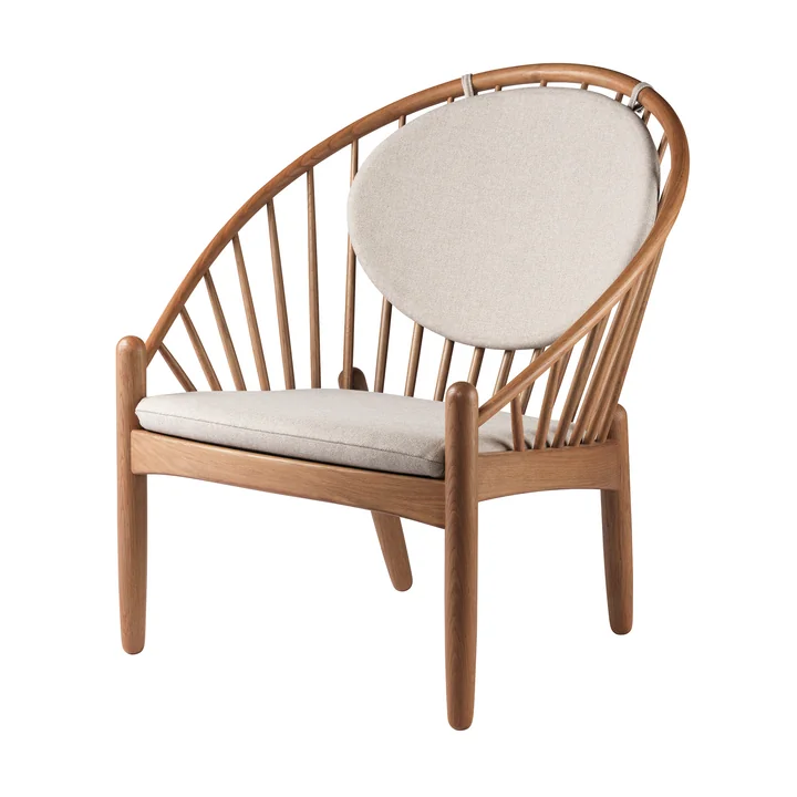 FDB Møbler - J166 Jørna Sessel, Rahmen geräuchtert geölt / beige (Main Line Flax 61)