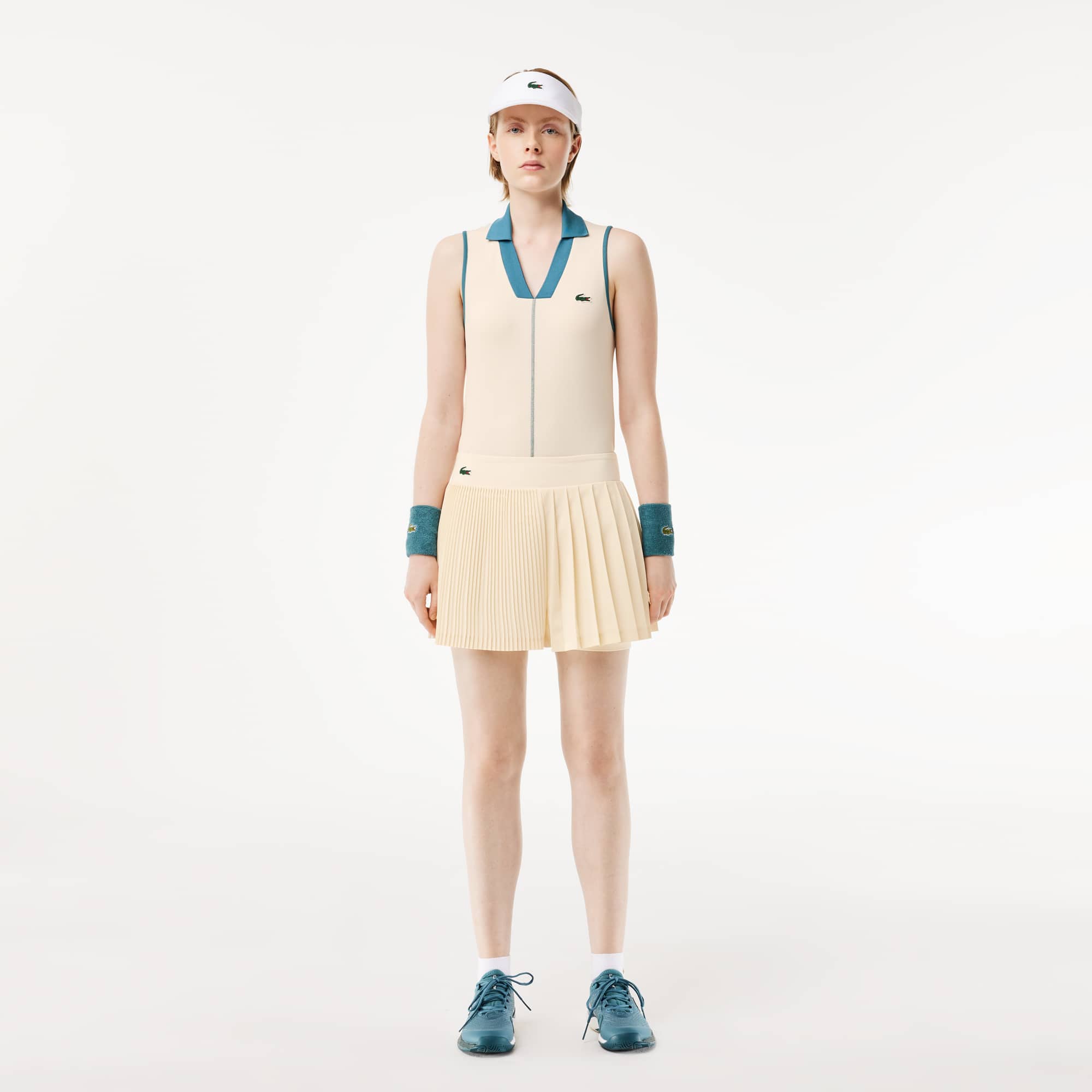 Short Tennis Ultra-Dry stretch avec shorty intégré Shorts - Blanc - Lacoste - Femme