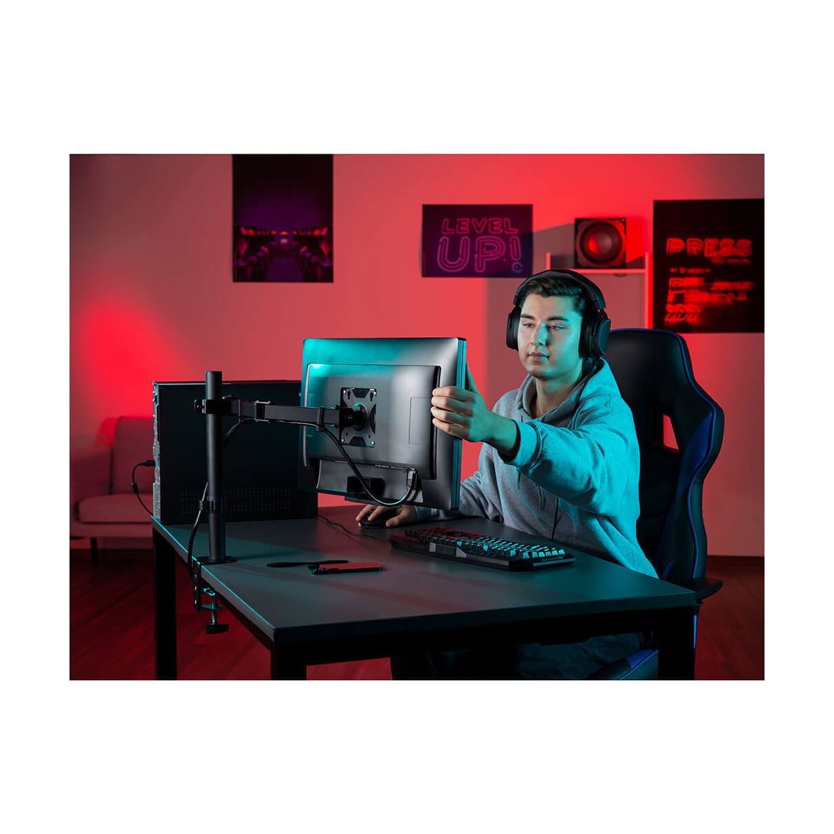 Monitorfeste For En Monitor XL Svart