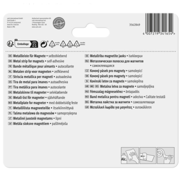 Metaalband klevend wit 1m x 35mm