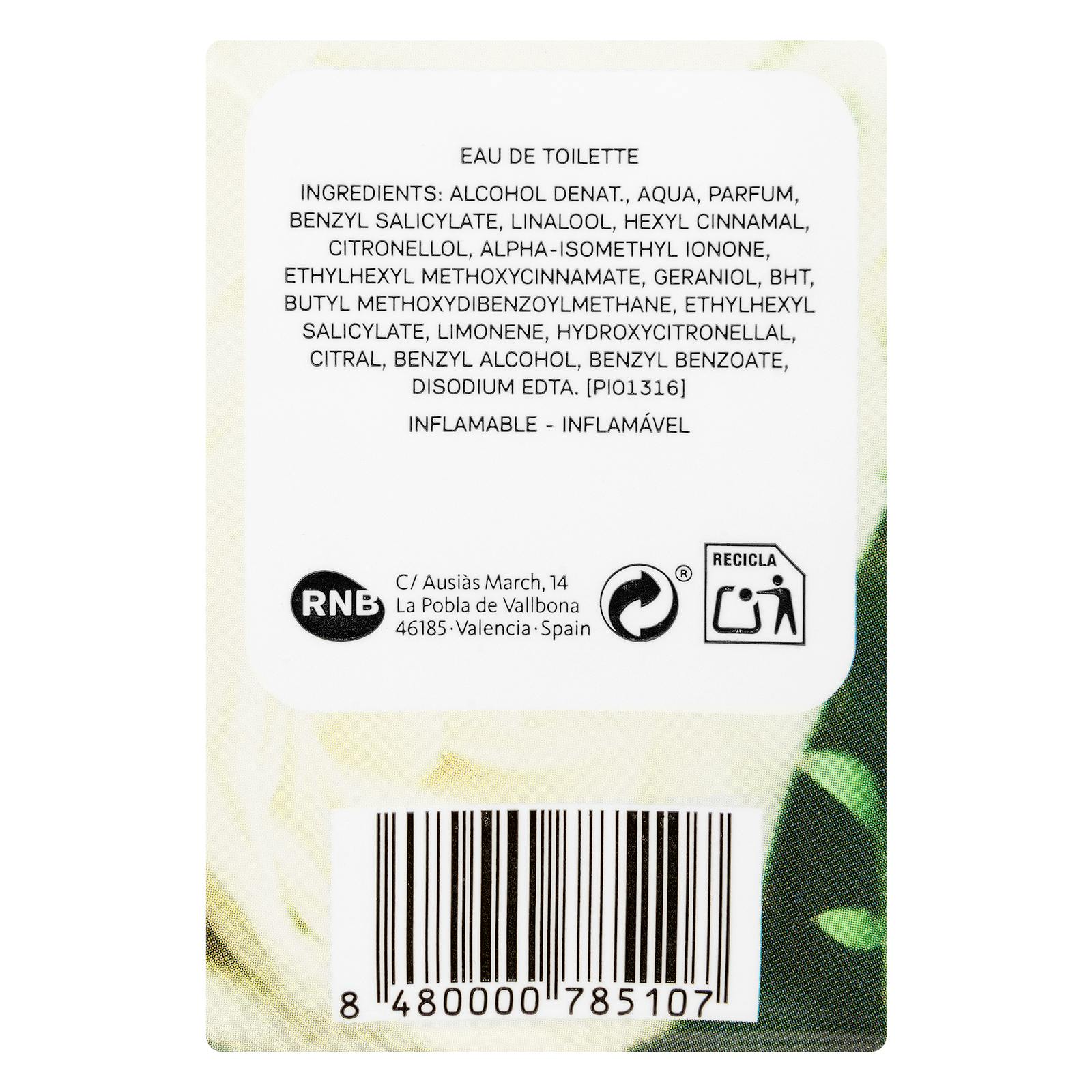Eau de toilette pour femme Chapitre Floral