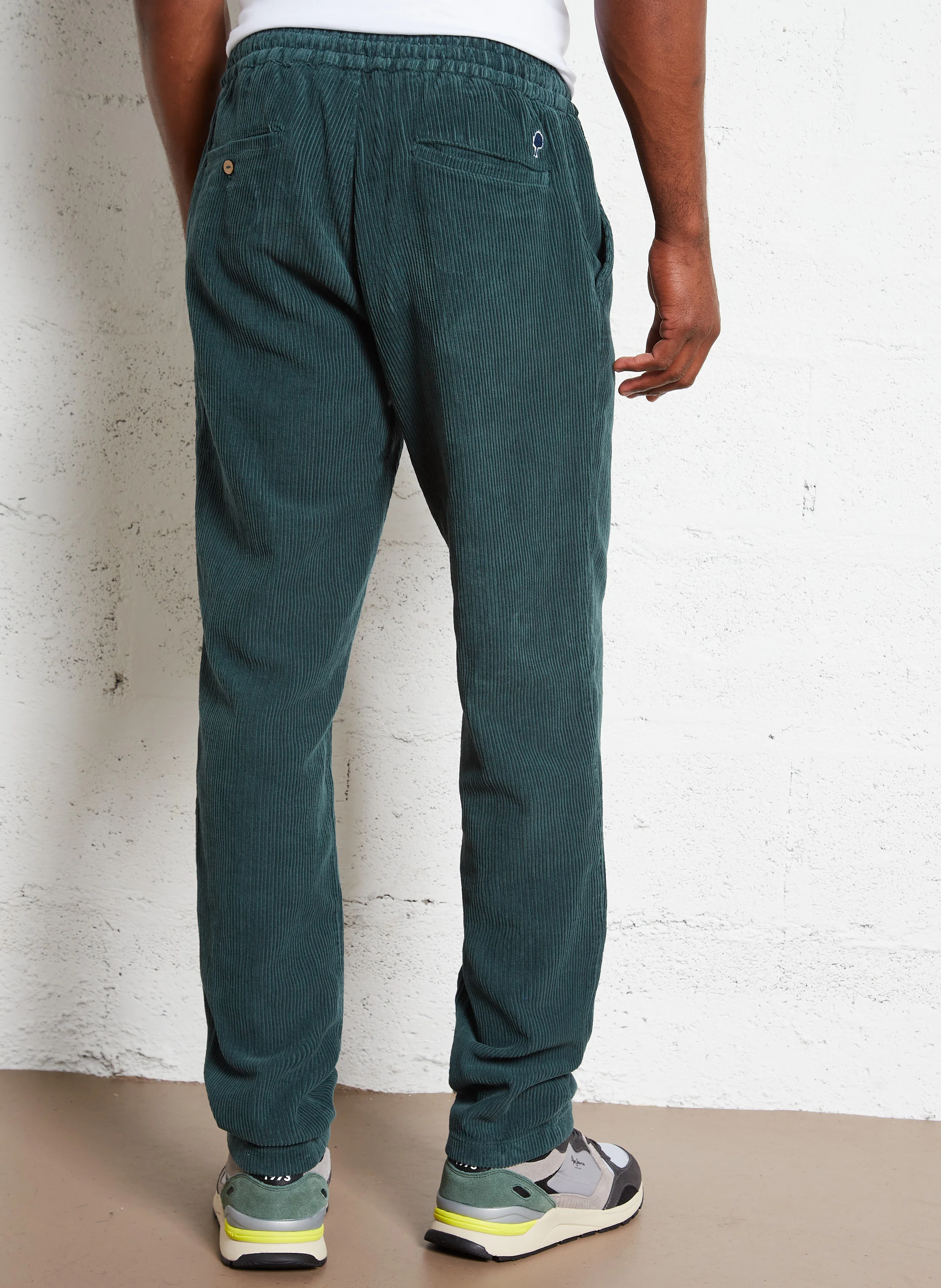 DREUILLE - Pantalon droit en velours côtelé| Vert