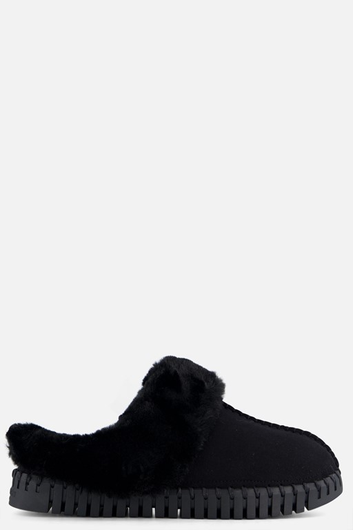 Ilse Jacobsen Pantoffels zwart Suede