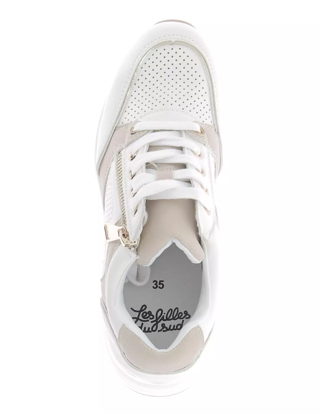 LES FILLES DU SUD RQ524 2C - Baskets WHITE/BEIGE