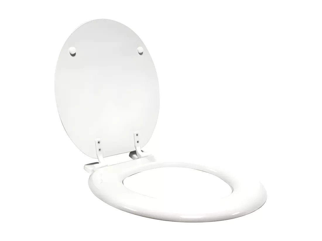 Abattant WC 37 x 47 cm Vitamine Blanc - MDF