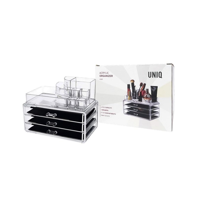 UNIQ<br>Organizer makeup m/3 skuffer