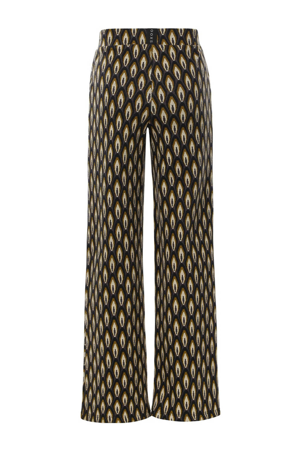 LOOXS loose fit broek met all over print mosgroen/zwart